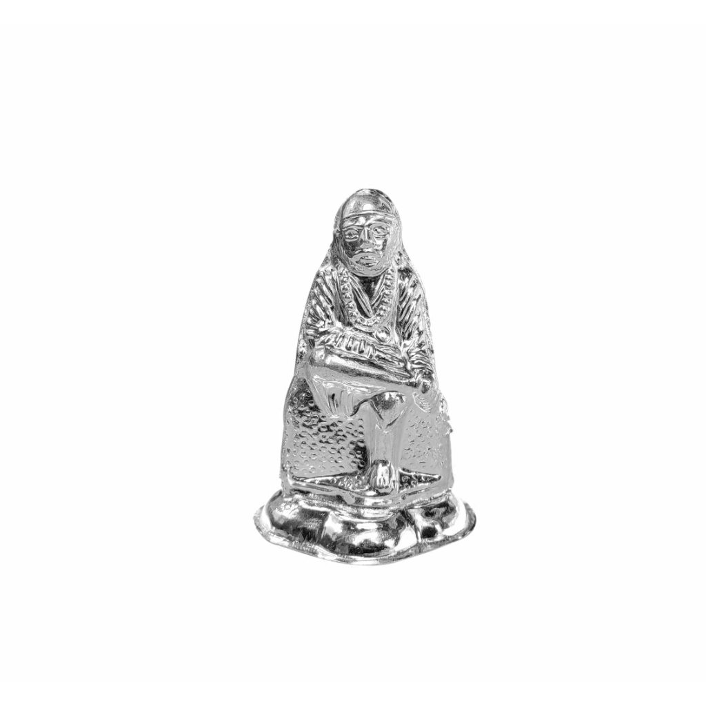 Solid Pure 925 Fine Silver Sai-Baba Idols For Puja And Home Decor