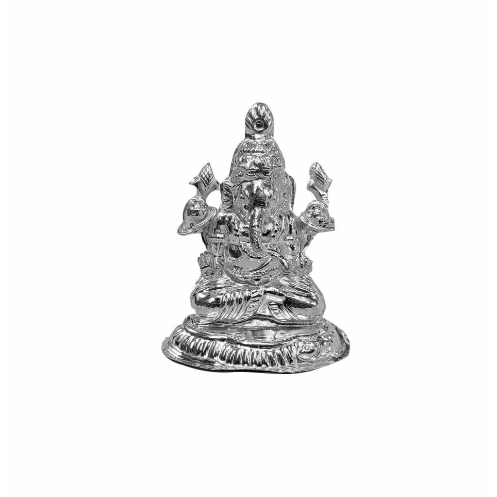 Solid Pure 925 Fine Silver Ganesha Idols For Puja And Home Decor