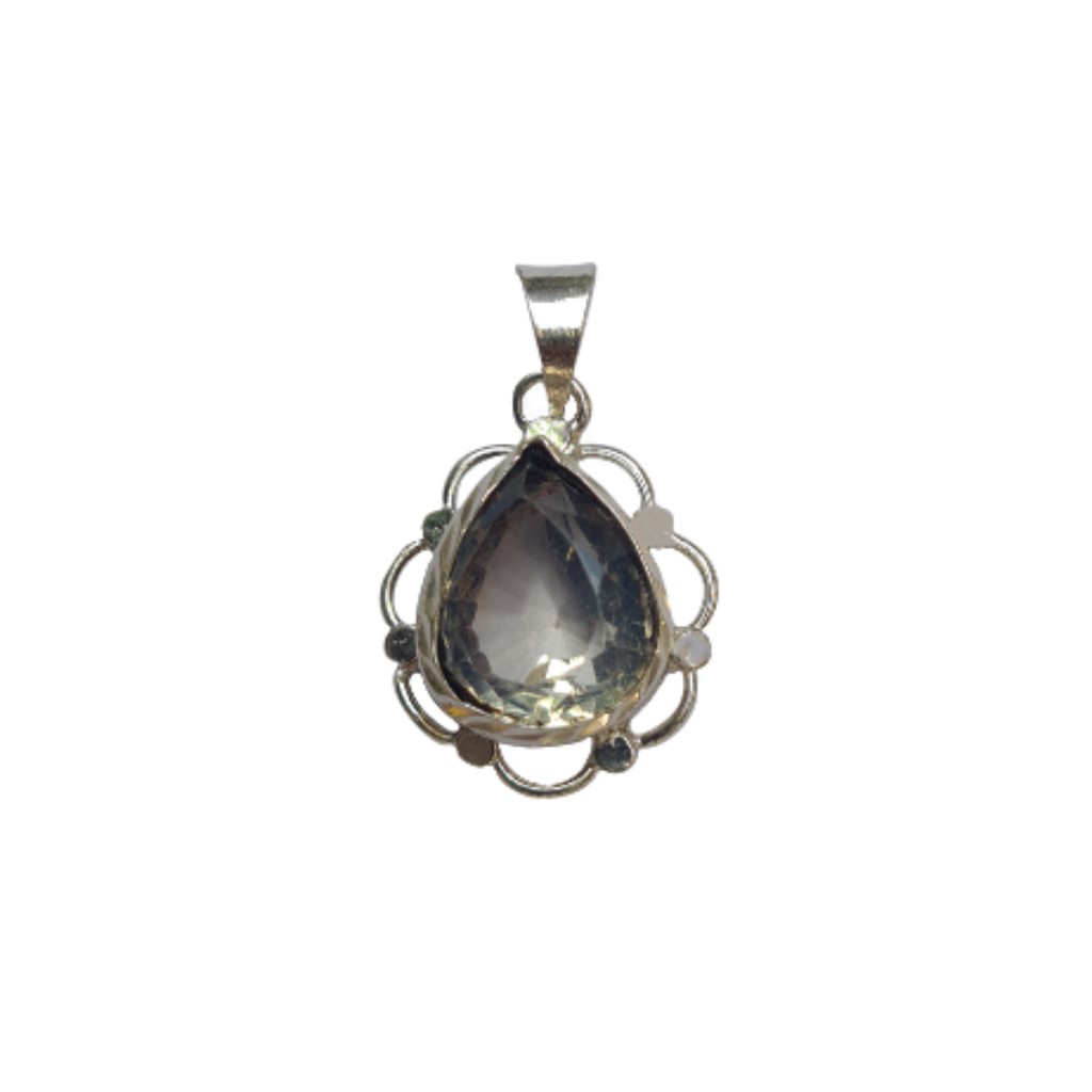 Solid Pure 925 Fine Silver Black Stone Design Pendants