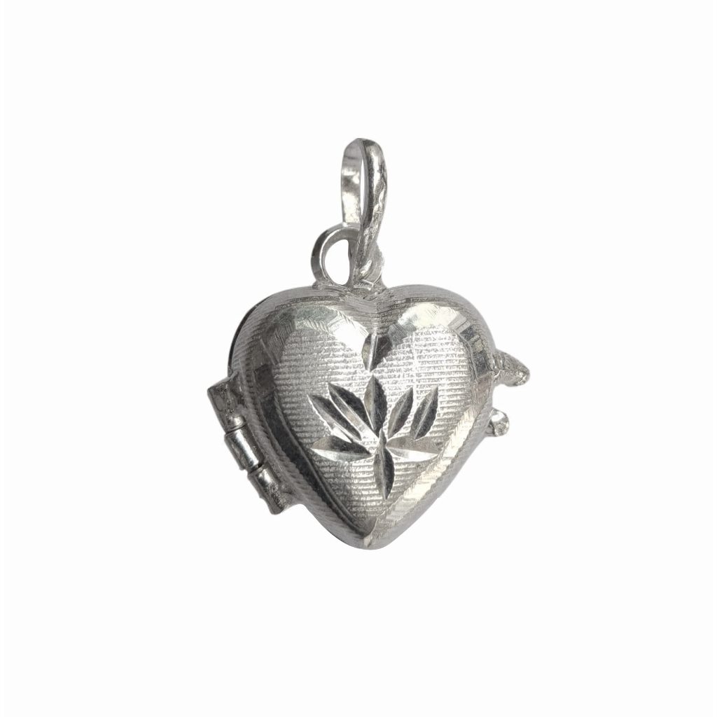 Solid Pure 925 Fine Silver Heart Design Lockets