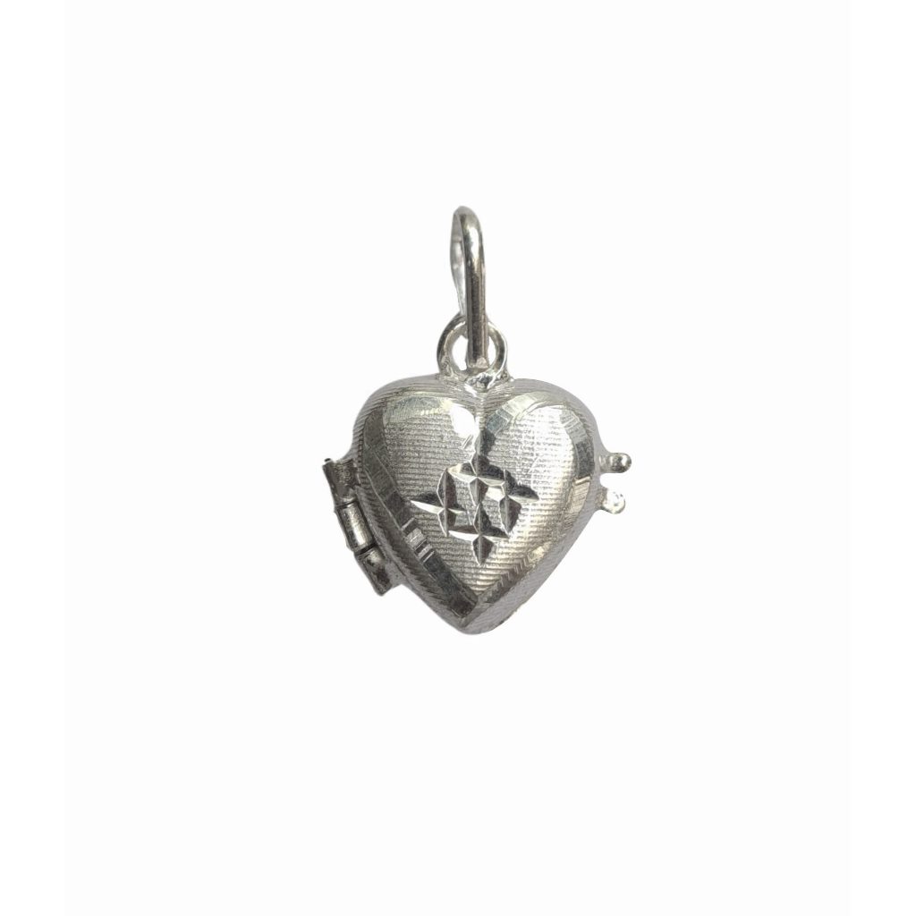 Solid Pure 925 Fine Silver Heart Design Lockets