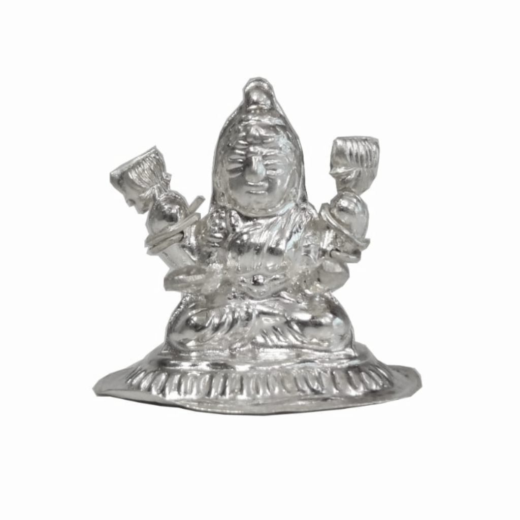 Solid Pure 925 Fine Silver Lakshmi Idols For Puja And Home Decor