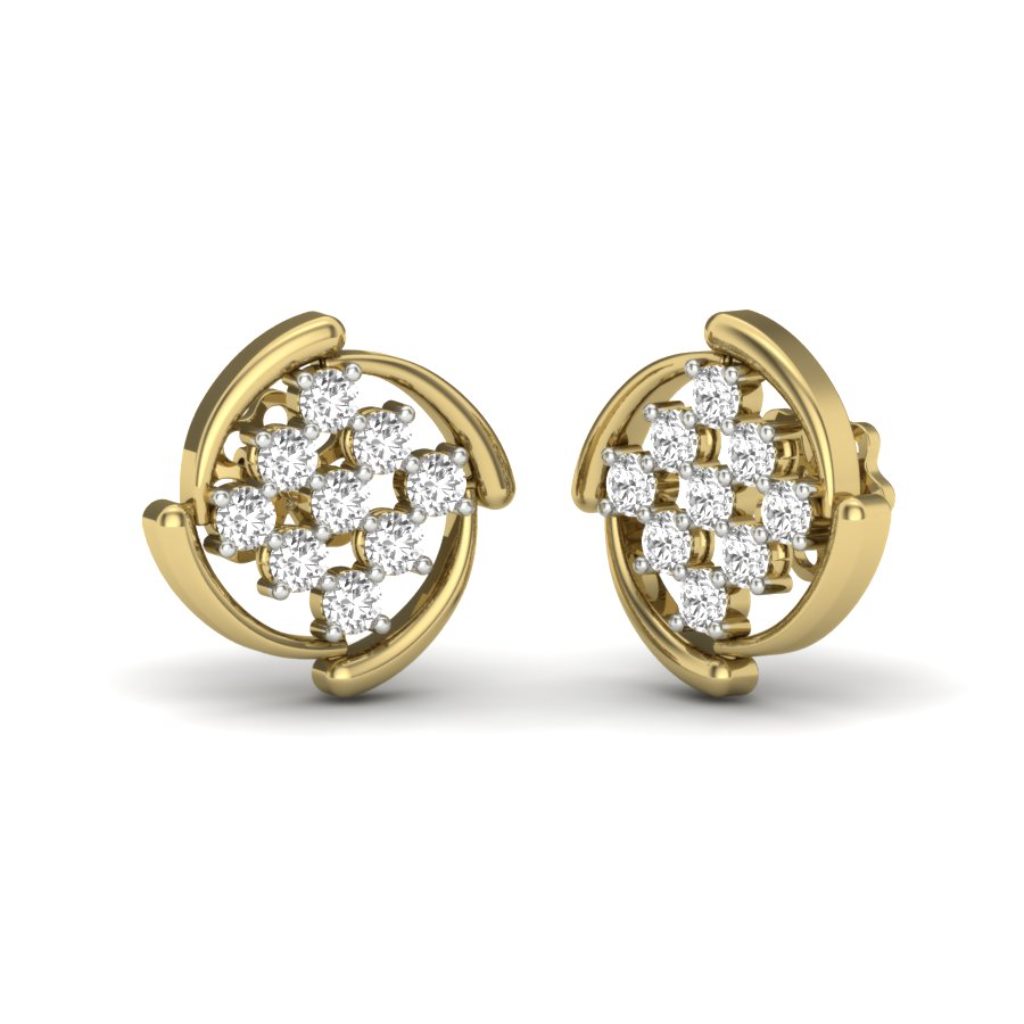 IGI Certified Natural Diamond Women's Earring 14K/18K Fine Yellow Gold