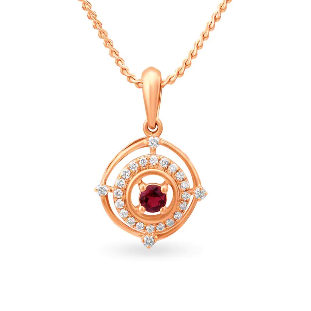 IGI Certified Natural Diamond Design Pendant 14K/18K Fine Rose Gold