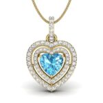 IGI Certified Natural Diamond Design Pendant 14K/18K Fine Yellow Gold