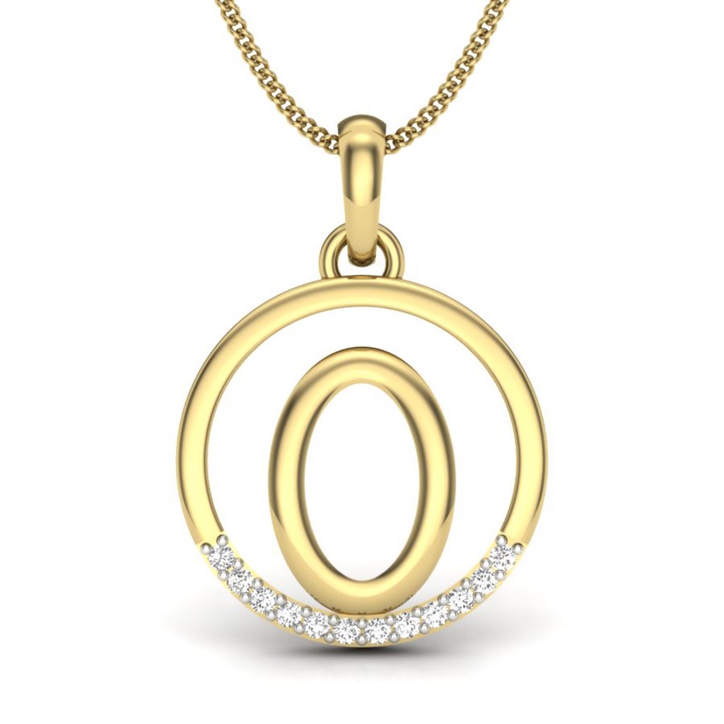 IGI Certified Natural Diamond Design Pendant 14K/18K Fine Yellow Gold