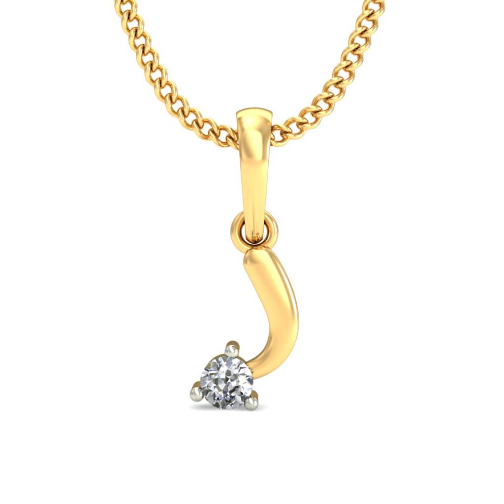 IGI Certified Natural Diamond Design Pendant 14K/18K Fine Yellow  Gold