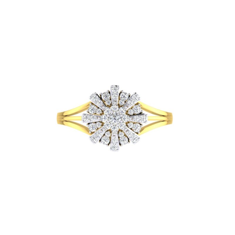 IGI Certified Natural Diamond Women's Ring 14K/18K Fine White and Yellow Gold