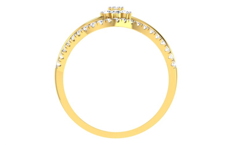 IGI Certified Natural Diamond Women's Ring 14K/18K Fine White and Yellow Gold