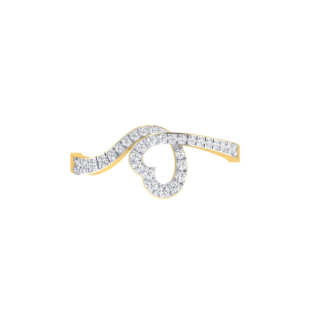 IGI Certified Natural Diamond Women's Ring 14K/18K Fine White and Yellow Gold