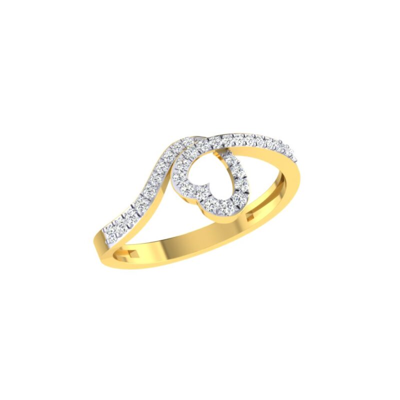 IGI Certified Natural Diamond Women's Ring 14K/18K Fine White and Yellow Gold