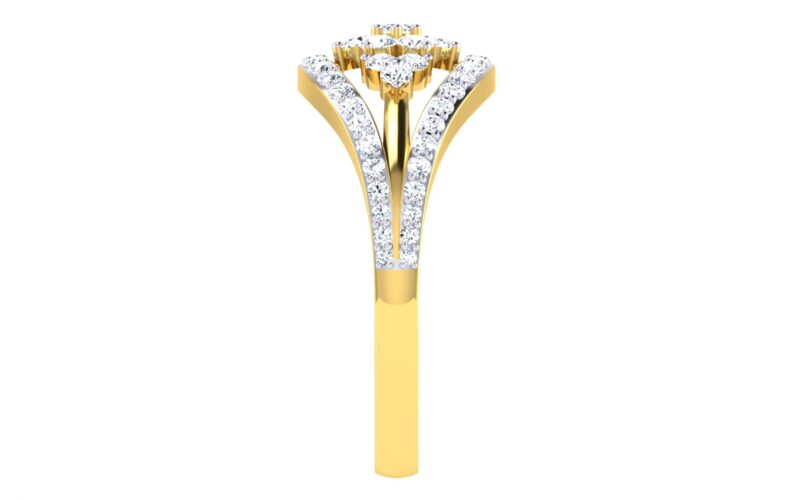 IGI Certified Natural Diamond Women's Ring 14K/18K Fine White and Yellow Gold