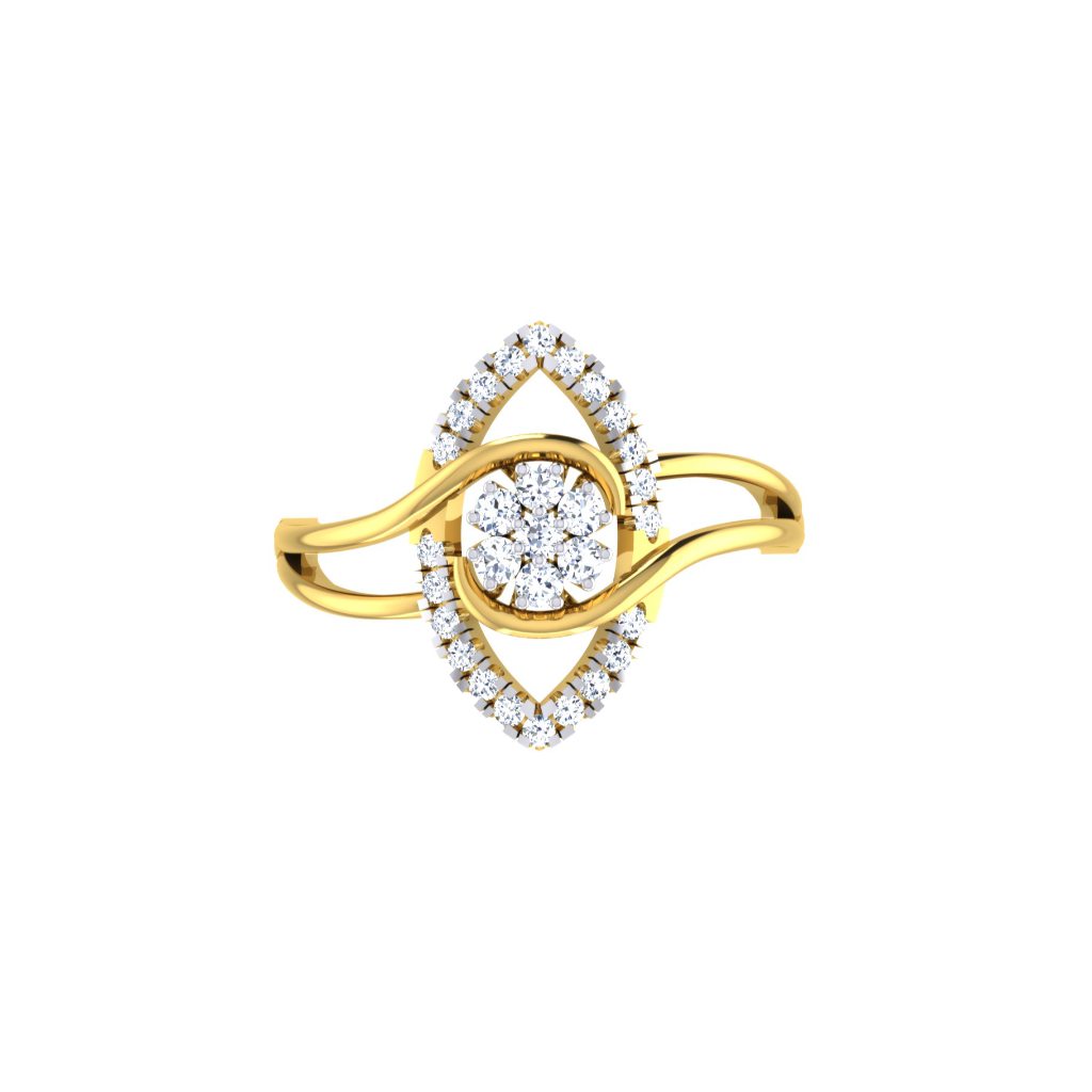 IGI Certified Natural Diamond Women's Ring 14K/18K Fine White and Yellow Gold