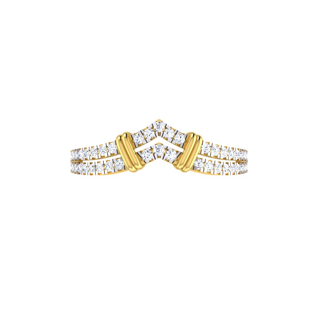 IGI Certified Natural Diamond Women's Ring 14K/18K Fine White and Yellow Gold