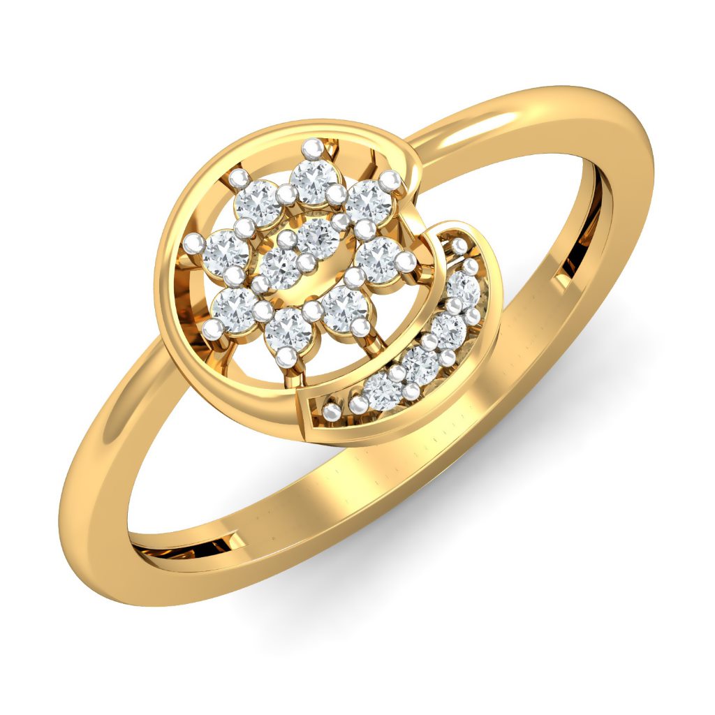 IGI Certified Natural Diamond Women's Ring 14K/18K Fine Yellow Gold