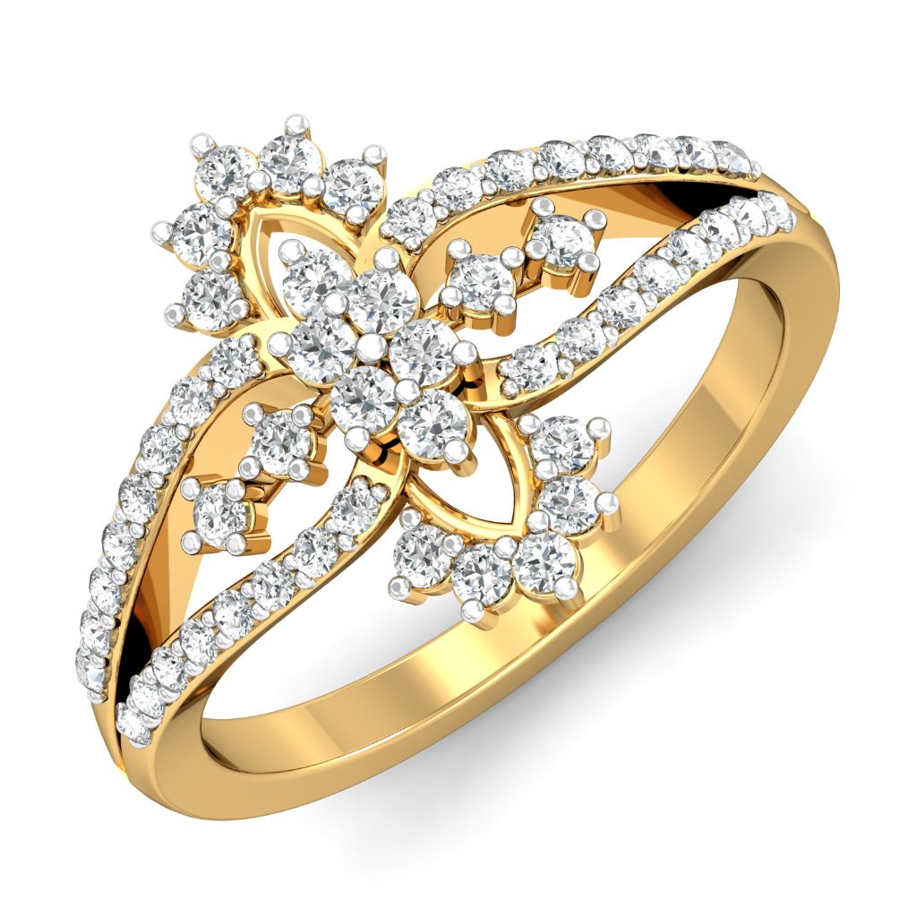 IGI Certified Natural Diamond Women's Ring 14K/18K Fine Yellow Gold