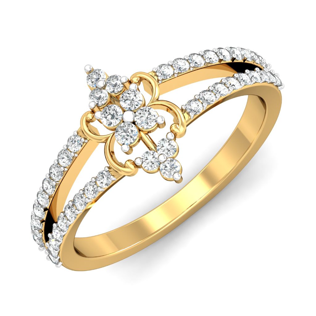 IGI Certified Natural Diamond Women's Ring 14K/18K Fine Yellow Gold