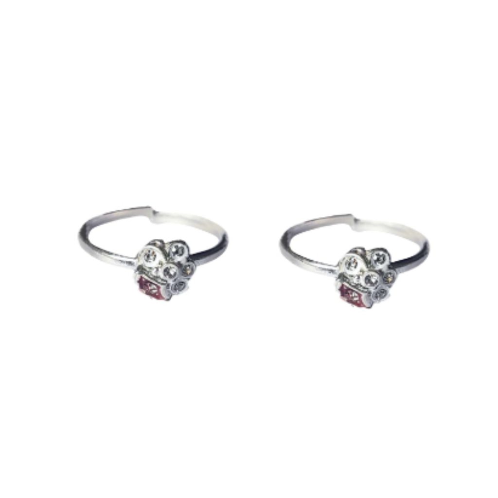 Solid 925 Sterling Silver Beauteous Design Toe Ring Pair For Women