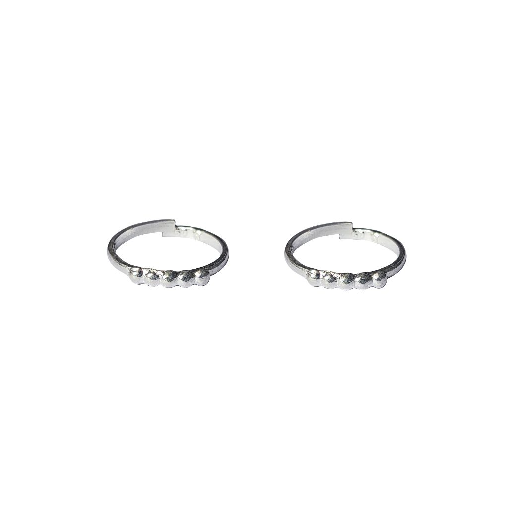 Solid 925 Sterling Silver Classy Design Toe Ring Pair For Women