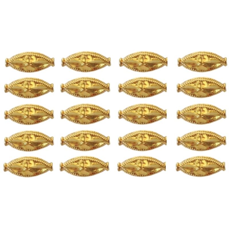 Solid 22K/18K Yellow Fine Gold 3 MM 14 Pieces Spacer Beads