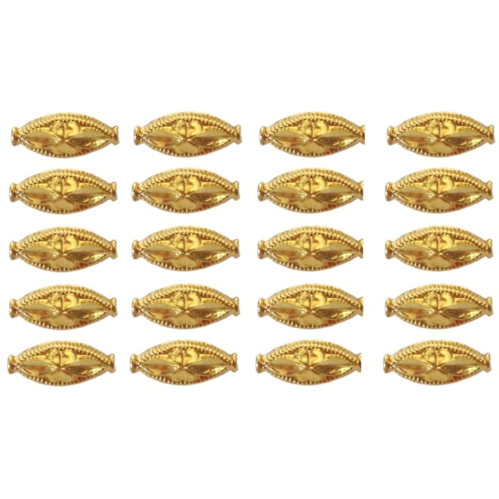 Solid 22K/18K Yellow Fine Gold 3 MM 42 Pieces Spacer Beads