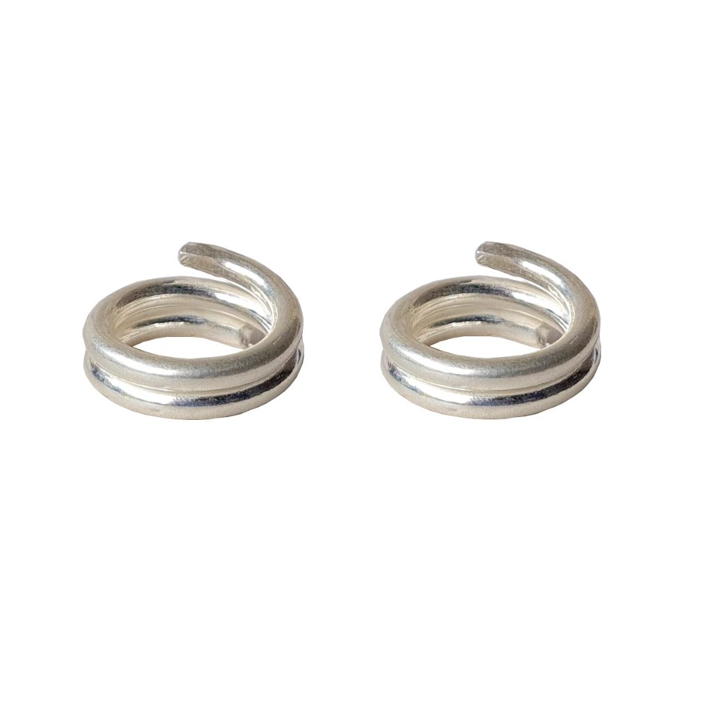 Solid 925 Sterling Silver Strong Two Layer Design Toe Ring Pair For Women