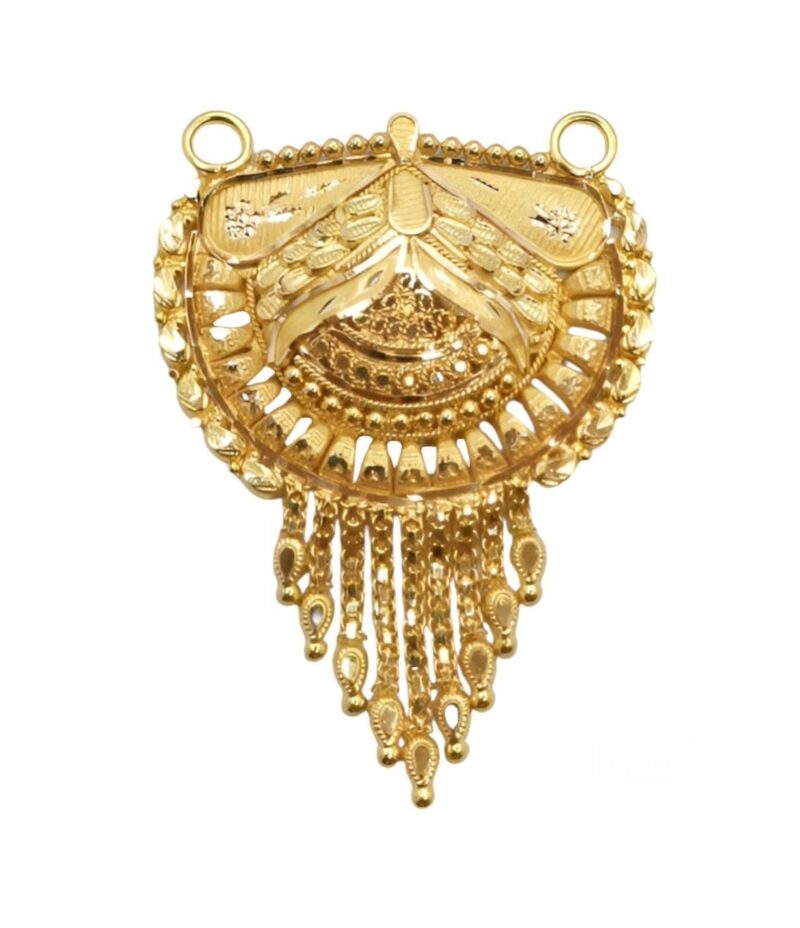 22K/18K Real Certified Fine Yellow Gold Divine Mangalsutra Pendant