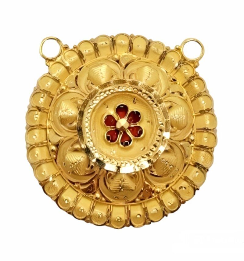22K/18K Real Certified Fine Yellow Gold Elegant Mangalsutra Pendant