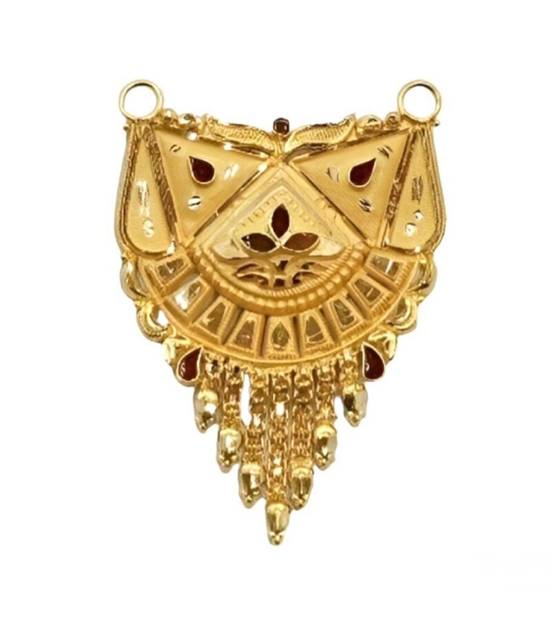 22K/18K Real Certified Fine Yellow Gold Divine Mangalsutra Pendant