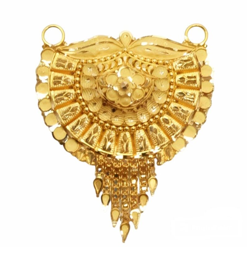 22K/18K Real Certified Fine Yellow Gold Classy Mangalsutra Pendant