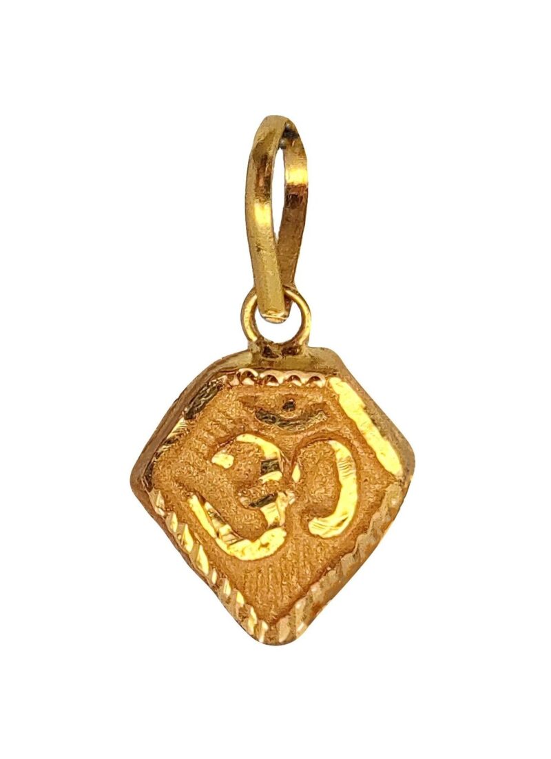22K/18K Real Certified Fine Yellow Gold Abstract Mens Pendant