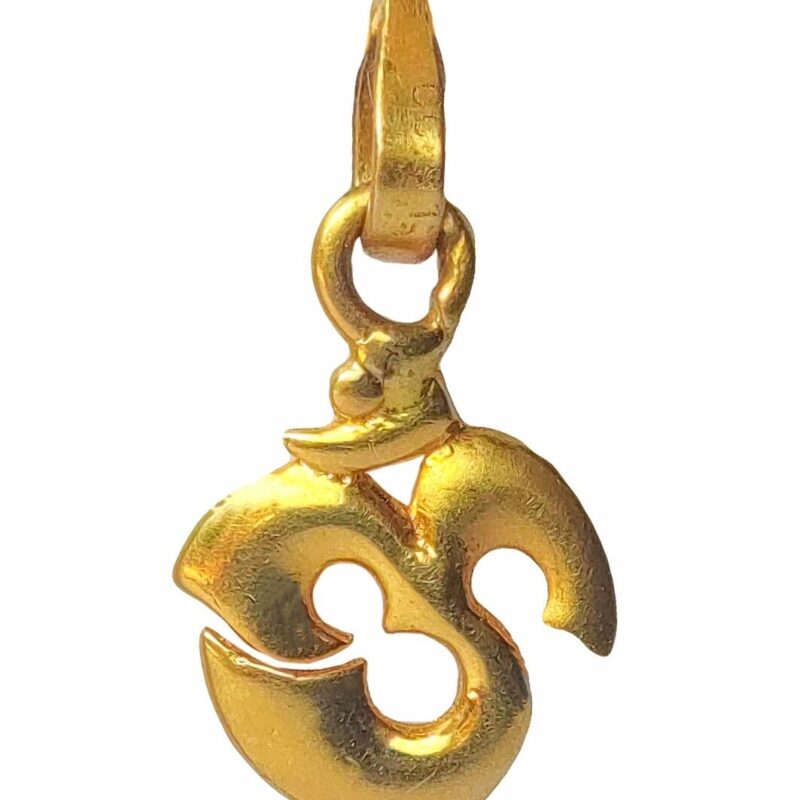 22K/18K Real Certified Fine Yellow Gold Abstract Mens Pendant