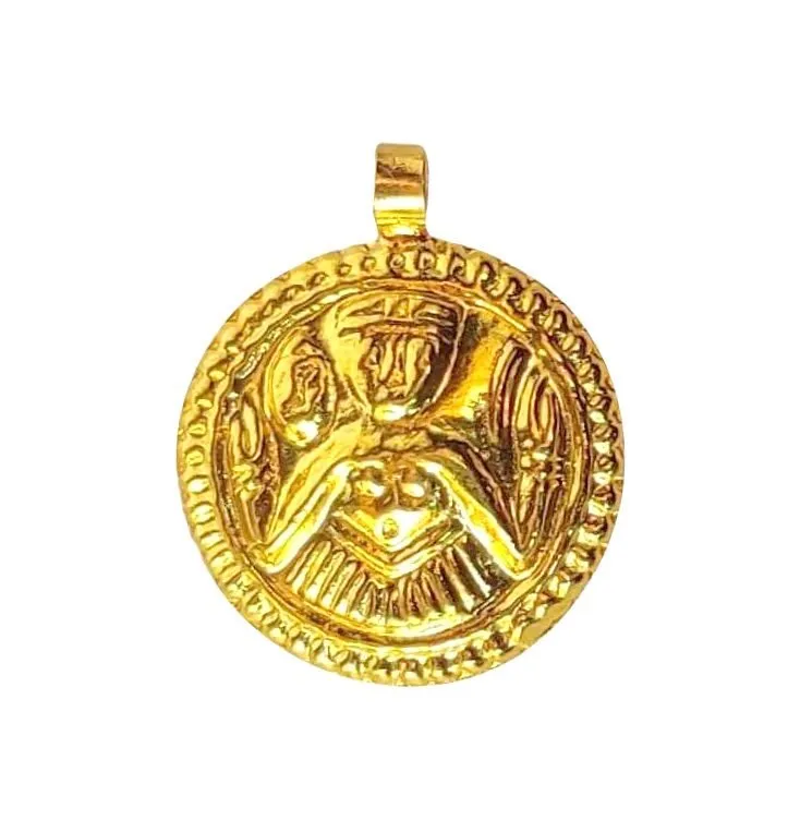 22K/18K Real Certified Fine Yellow Gold Abstract Womens Pendant