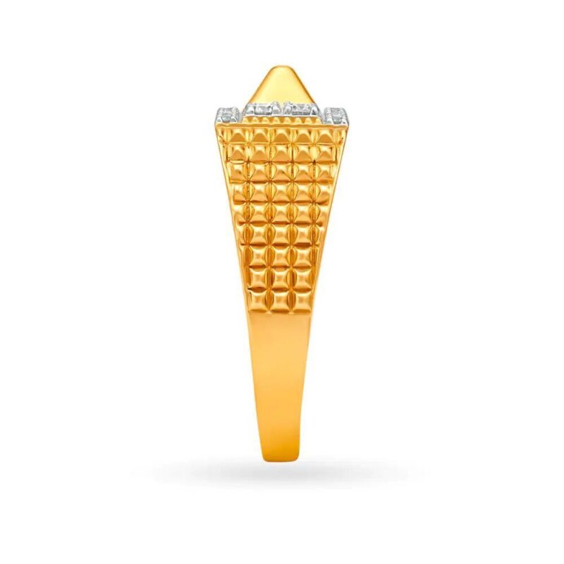 Solid 22K/18K Fine Yellow Gold Certified Mens And Boys Statement Ring - Image 3