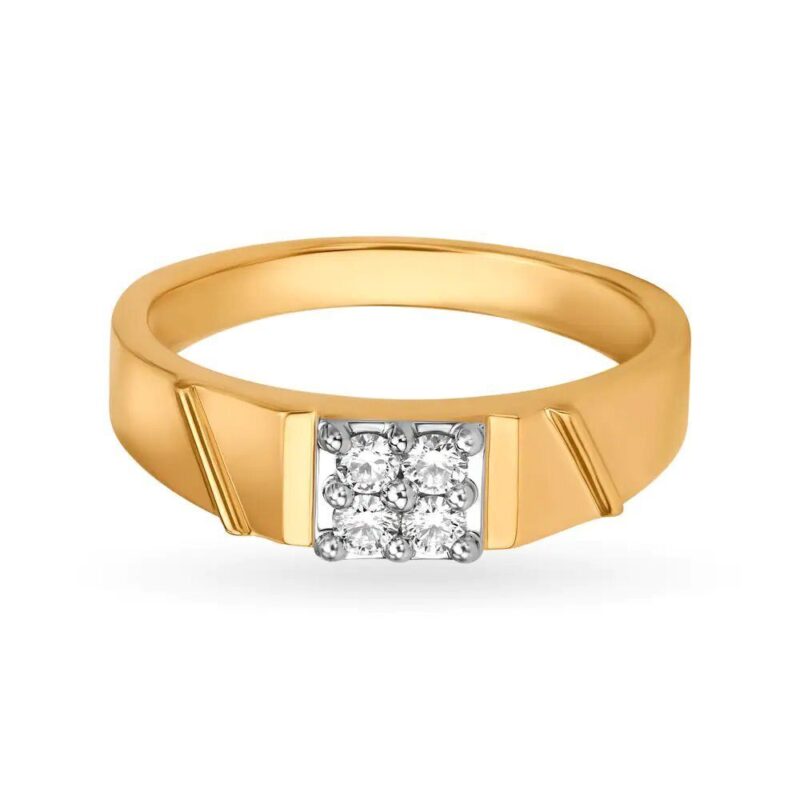 Solid 22K/18K Fine Yellow Gold Certified Mens And Boys Statement Ring - Image 2