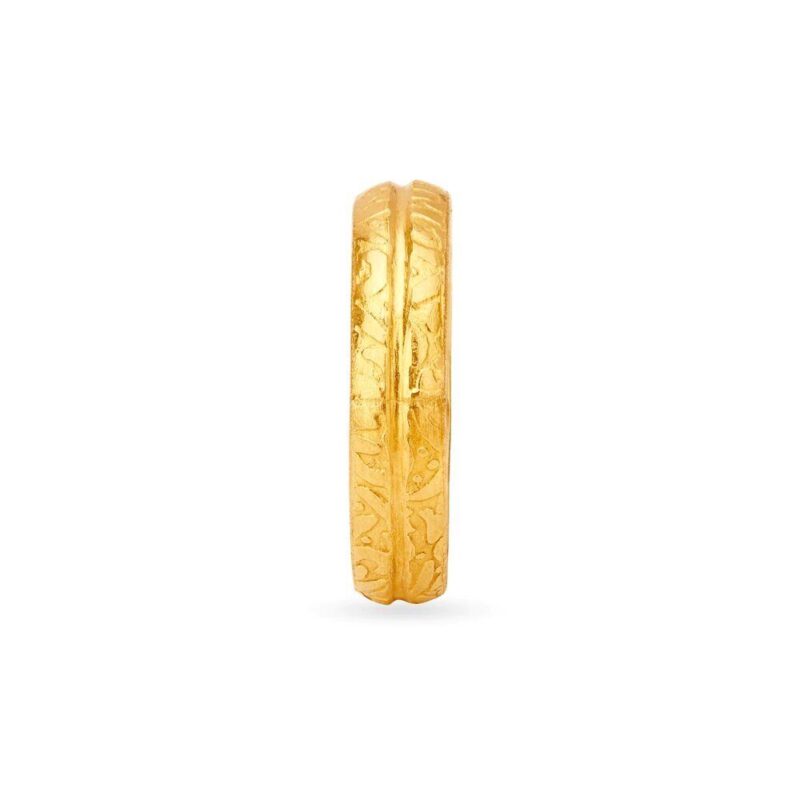 Solid 22K/18K Fine Yellow Gold Certified Mens And Boys Band Ring - Image 2