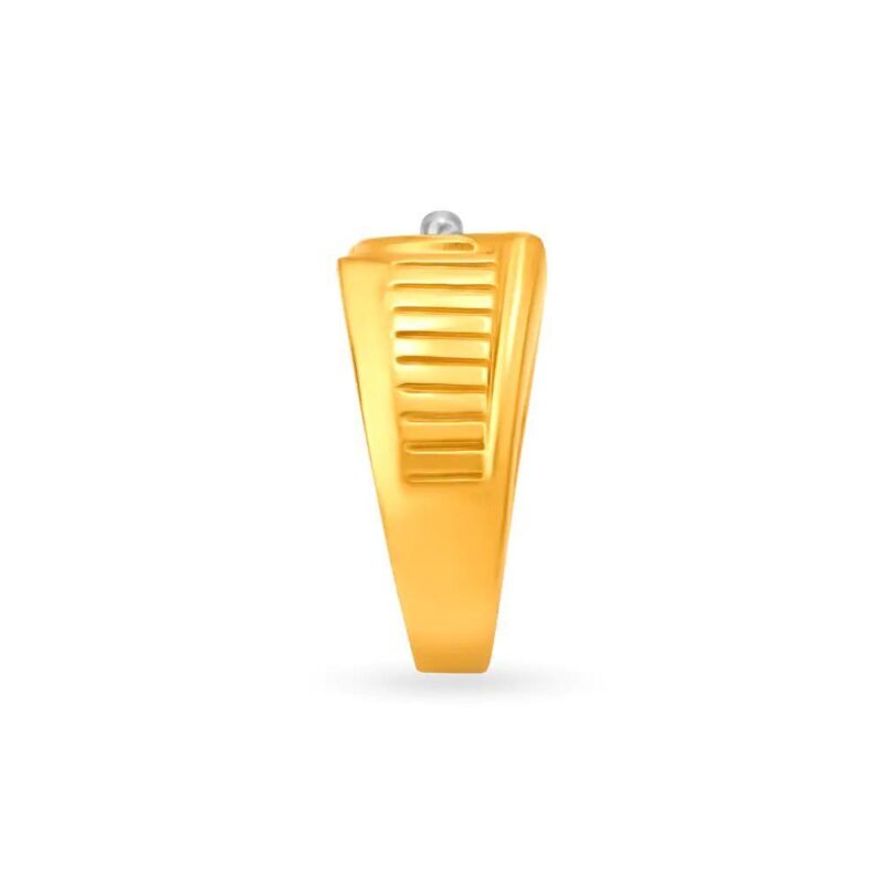 Solid 22K/18K Fine Yellow Gold Certified Mens And Boys Statement Ring - Image 3
