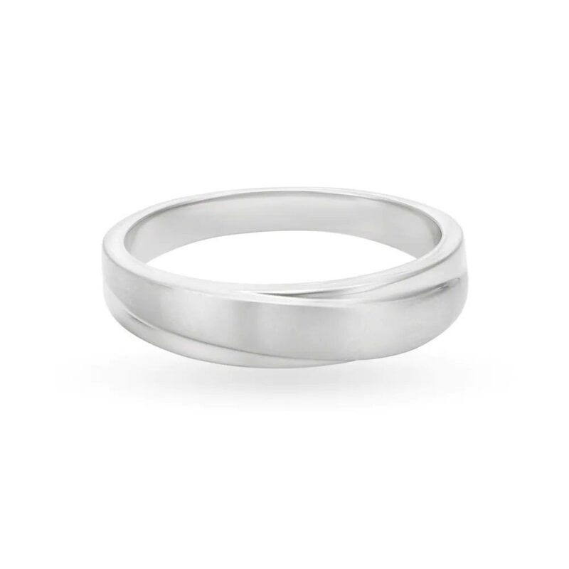 Solid 22K/18K Fine White Gold Certified Mens And Boys Band Ring - Image 2