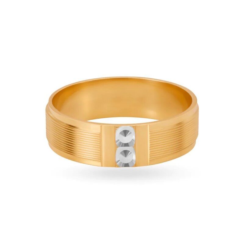 Solid 22K/18K Fine Yellow Gold Certified Mens And Boys Band Ring - Image 2