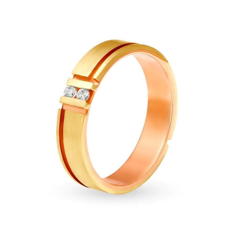 Solid 22K/18K Fine Yellow Gold Certified Mens And Boys Band Ring - Image 2