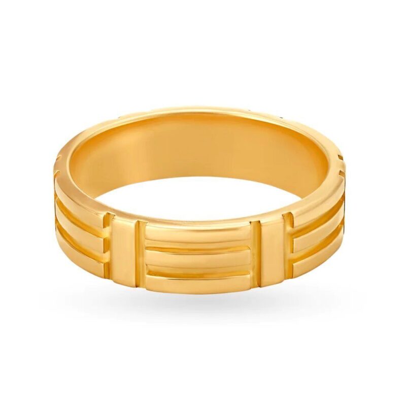 Solid 22K/18K Fine Yellow Gold Certified Mens And Boys Band Ring - Image 2