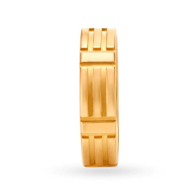 Solid 22K/18K Fine Yellow Gold Certified Mens And Boys Band Ring - Image 3