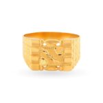 Solid 22K/18K Fine Yellow Gold Certified Mens And Boys Statement Ring