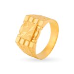 Solid 22K/18K Fine Yellow Gold Certified Mens And Boys Statement Ring - Image 2