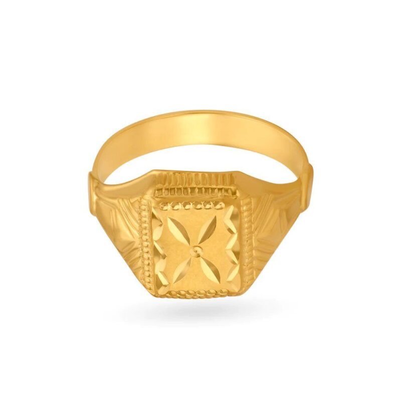 Solid 22K/18K Fine Yellow Gold Certified Mens And Boys Band Ring - Image 2
