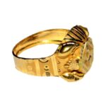 Solid 22K/18K Fine Yellow Gold Certified Mens And Boys Statement Ring - Image 2