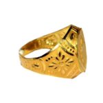 Solid 22K/18K Fine Yellow Gold Certified Mens And Boys Statement Ring - Image 2