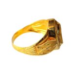 Solid 22K/18K Fine Yellow Gold Certified Mens And Boys Statement Ring - Image 2