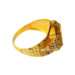 Solid 22K/18K Fine Yellow Gold Certified Mens And Boys Statement Ring - Image 2