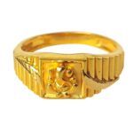 Solid 22K/18K Fine Yellow Gold Certified Mens And Boys Statement Ring